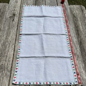 Vintage Butterfly Embroidered Edge Table Runner
